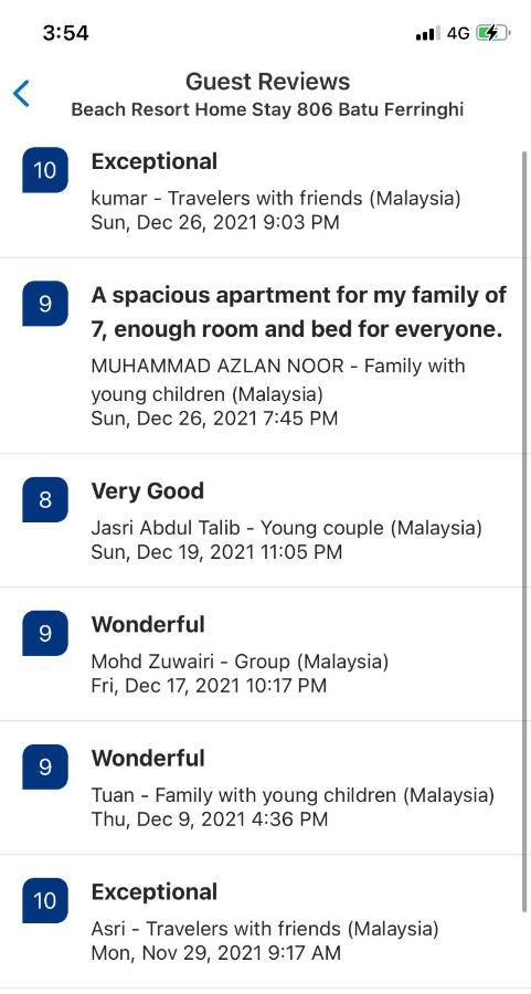 Beach Resort 7 Home Stay Sri Sayang Apartment Batu Ferringhi 3Bedroom Extérieur photo